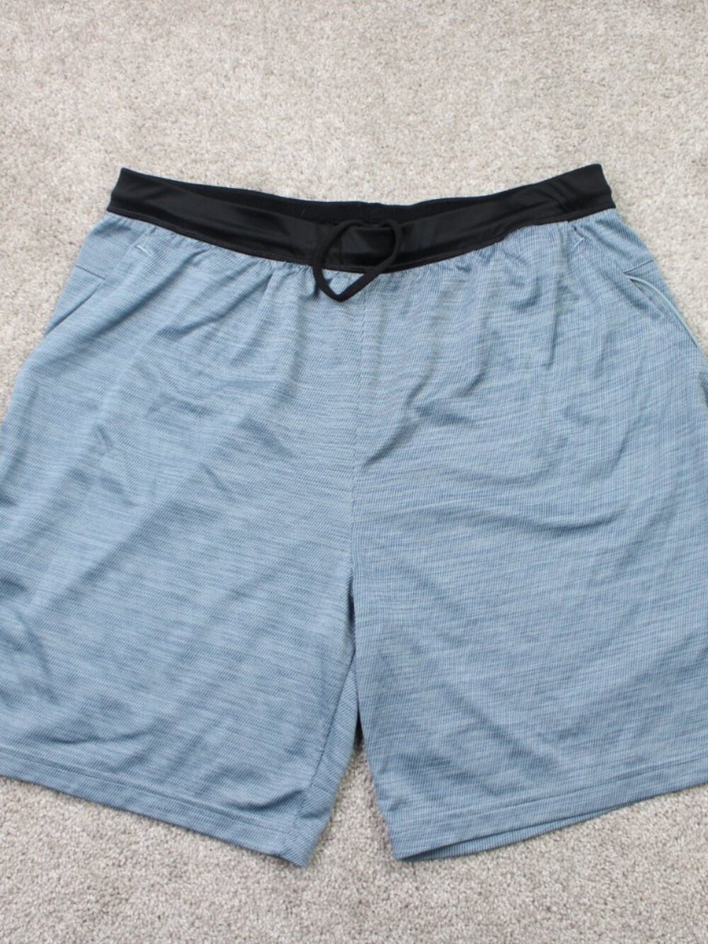 Adidas Shorts Mens XL Blue Axis Knit 3.0 Training Drawstring 8" Athleisure Gym